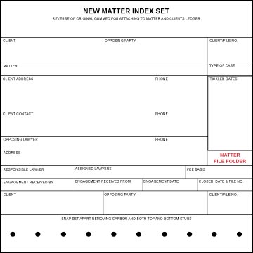 New Matter Index Set